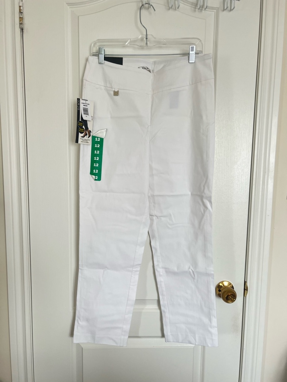 Women's White Pull-On Stretch Pants
